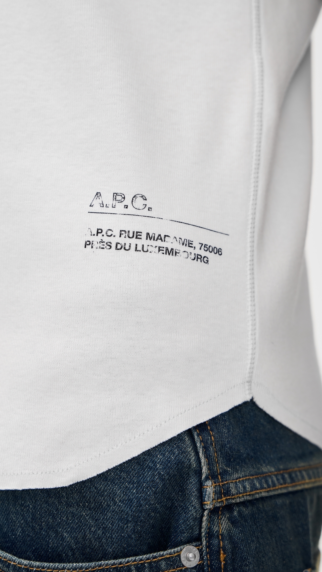 A. P.C. Raglan Long Sleeve Tee Bld Beige/Brown