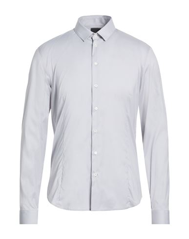 Man Shirt Light grey Size 40 Cotton, Polyamide, Elastane