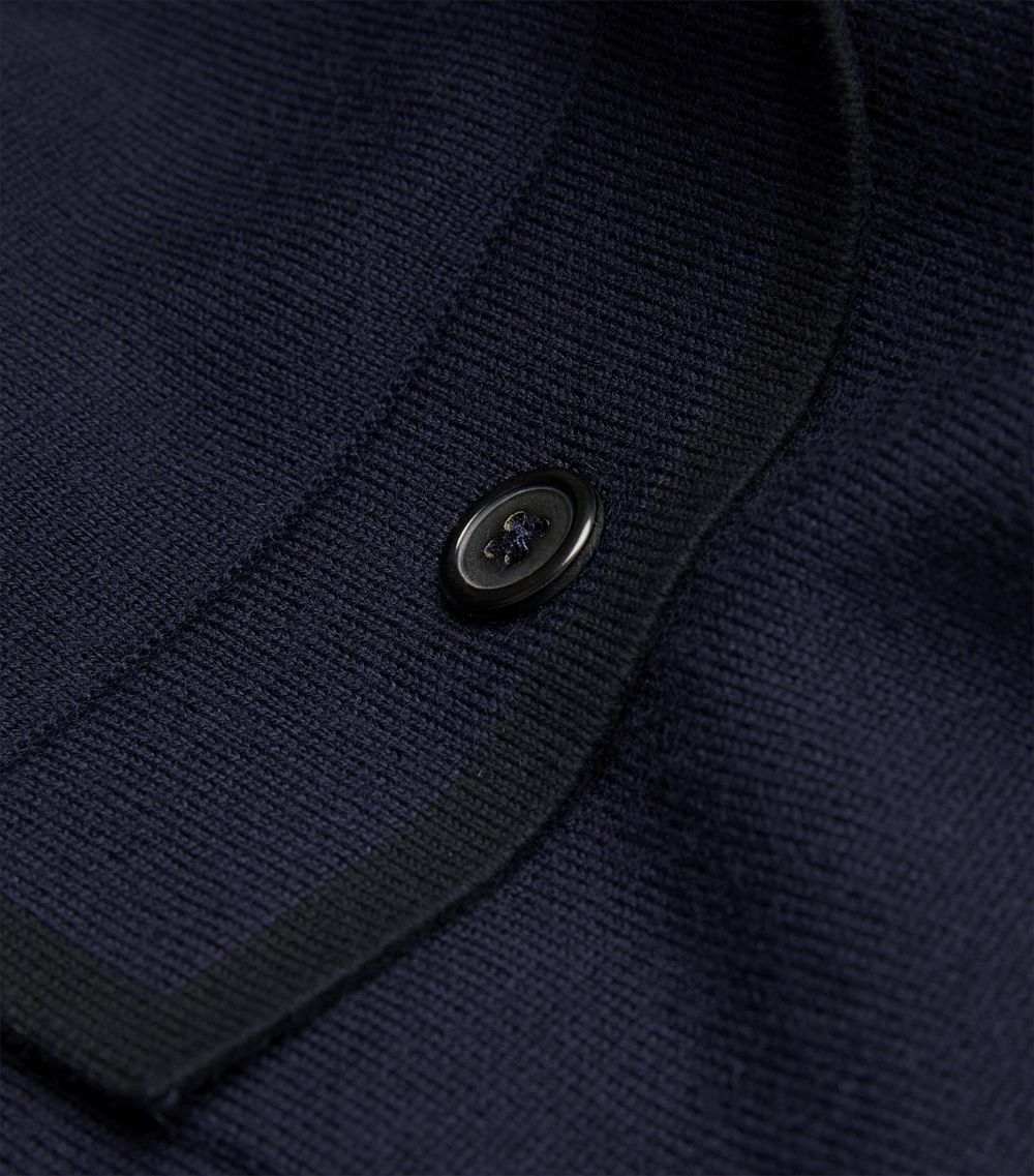Merino-Cotton Tipped Overshirt