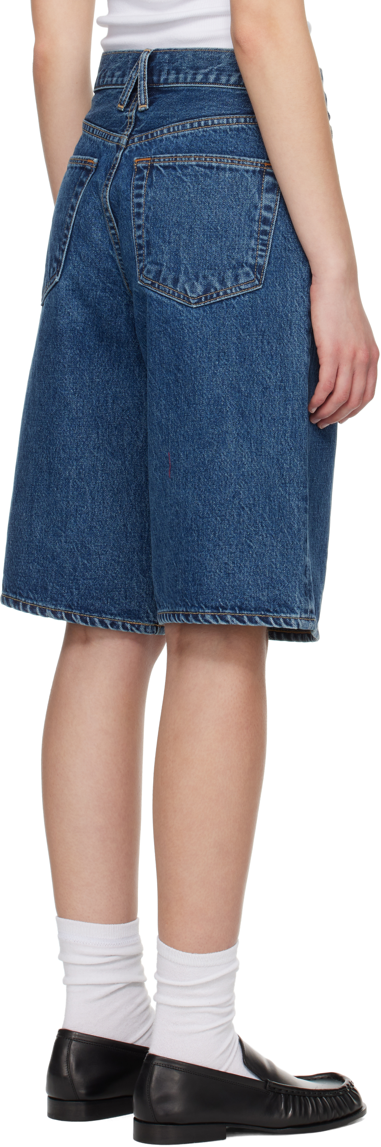 SLVRLAKE Blue Baggy Grace Denim Shorts