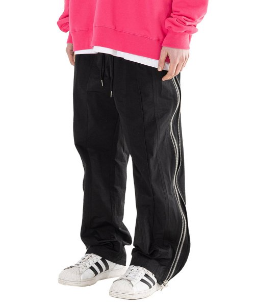 Double line zipper track pants MSHTP003-GY