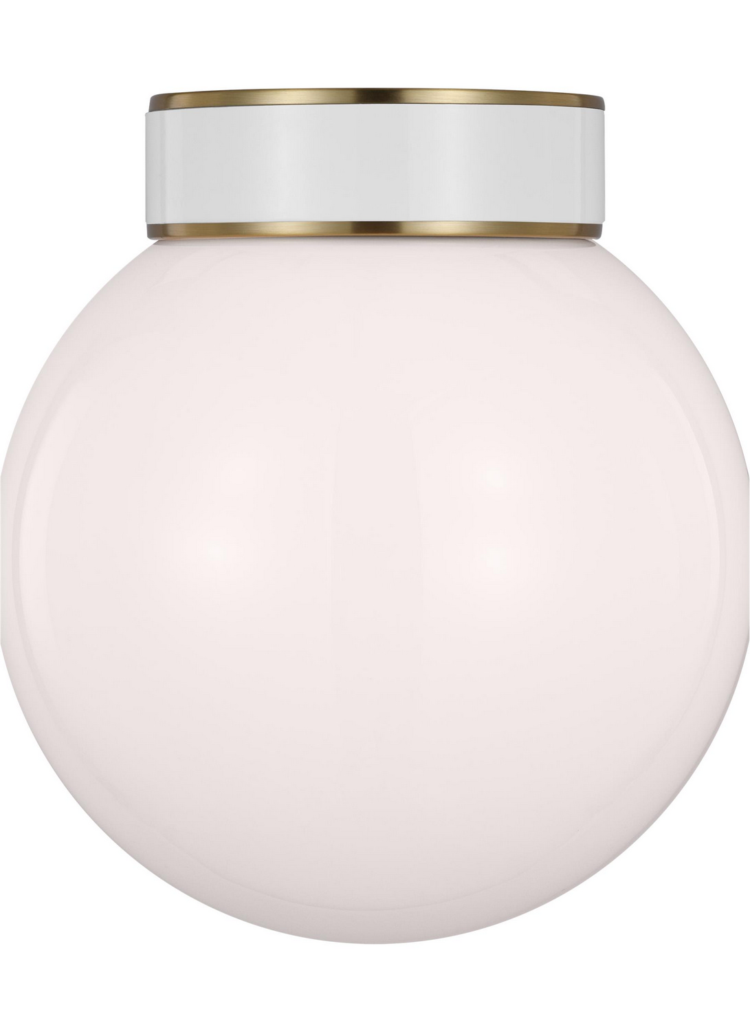 Visual Comfort Studio Monroe Ceiling Light in Burnished Brass And Gloss White by Kate Spade New York