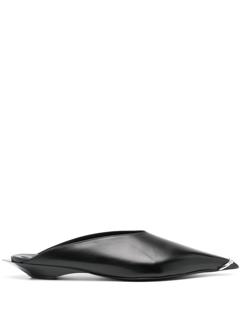 40mm piercing-detail mules - Black