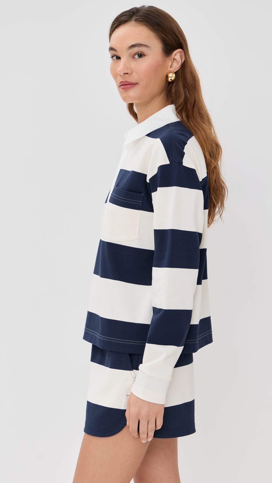 Hayley Polo Shirt Navy/Ivory