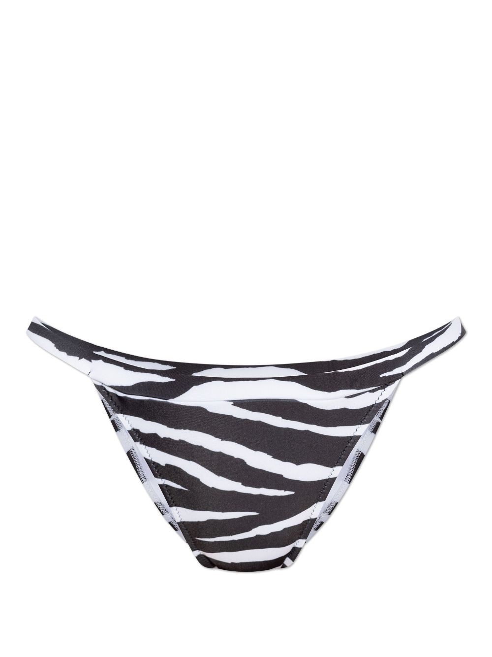 Zebra-print bikini bottoms - Black