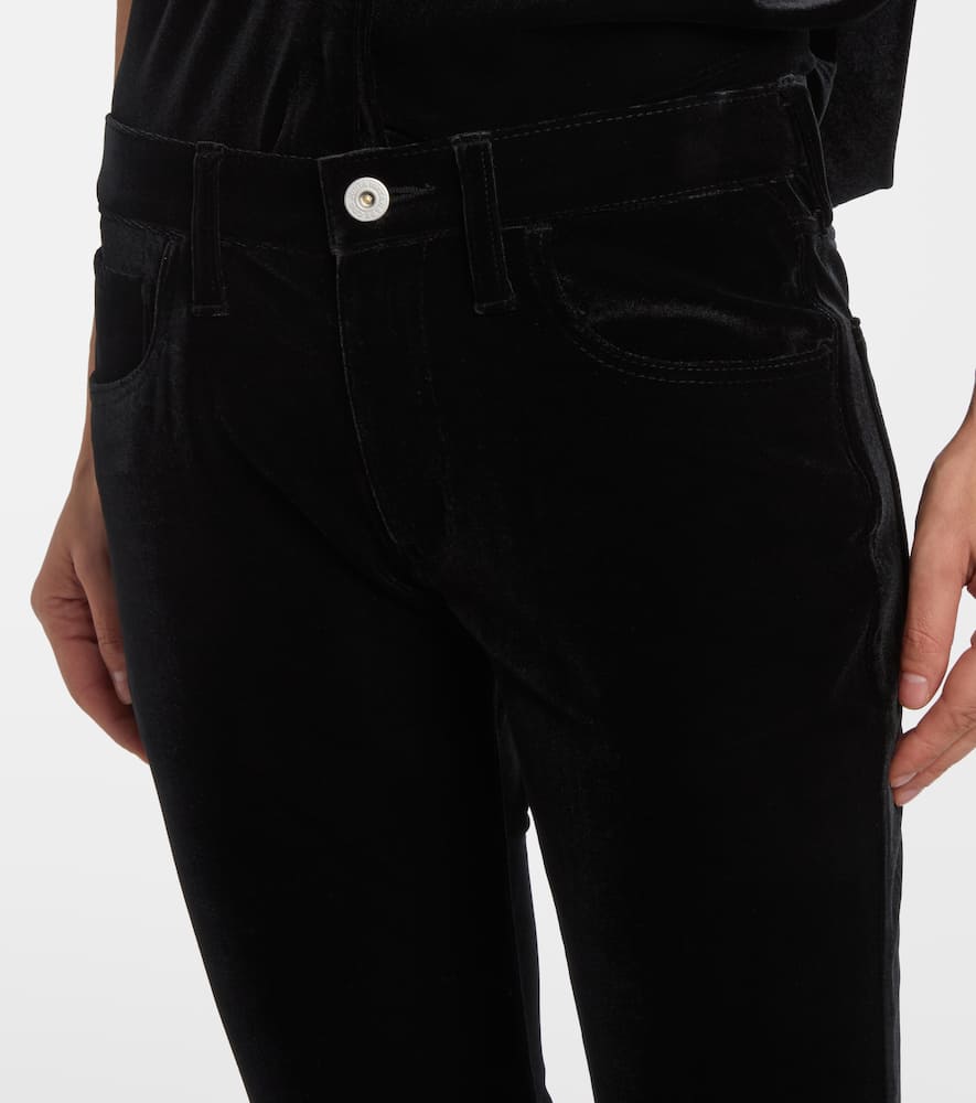 High-rise flared pants