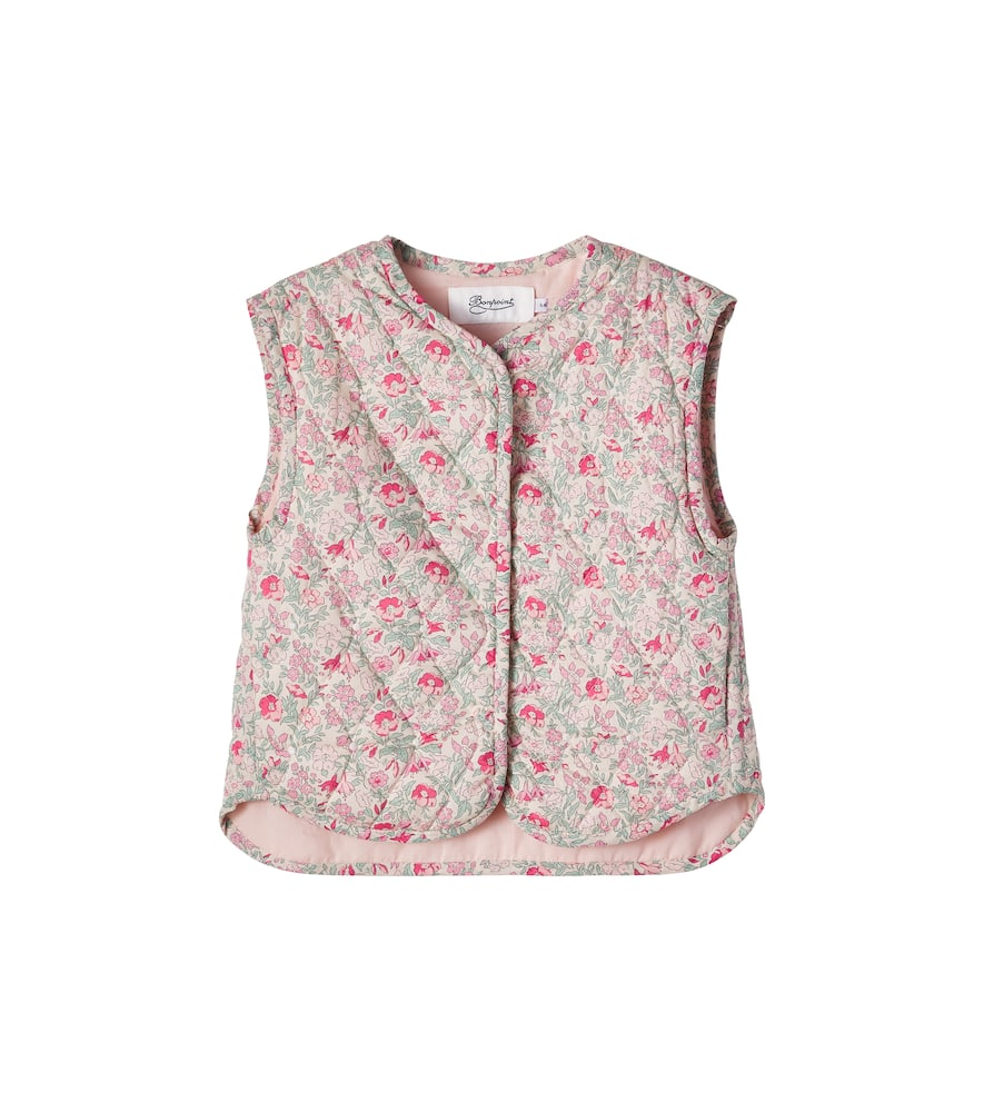 Elbie floral quilted cotton vest