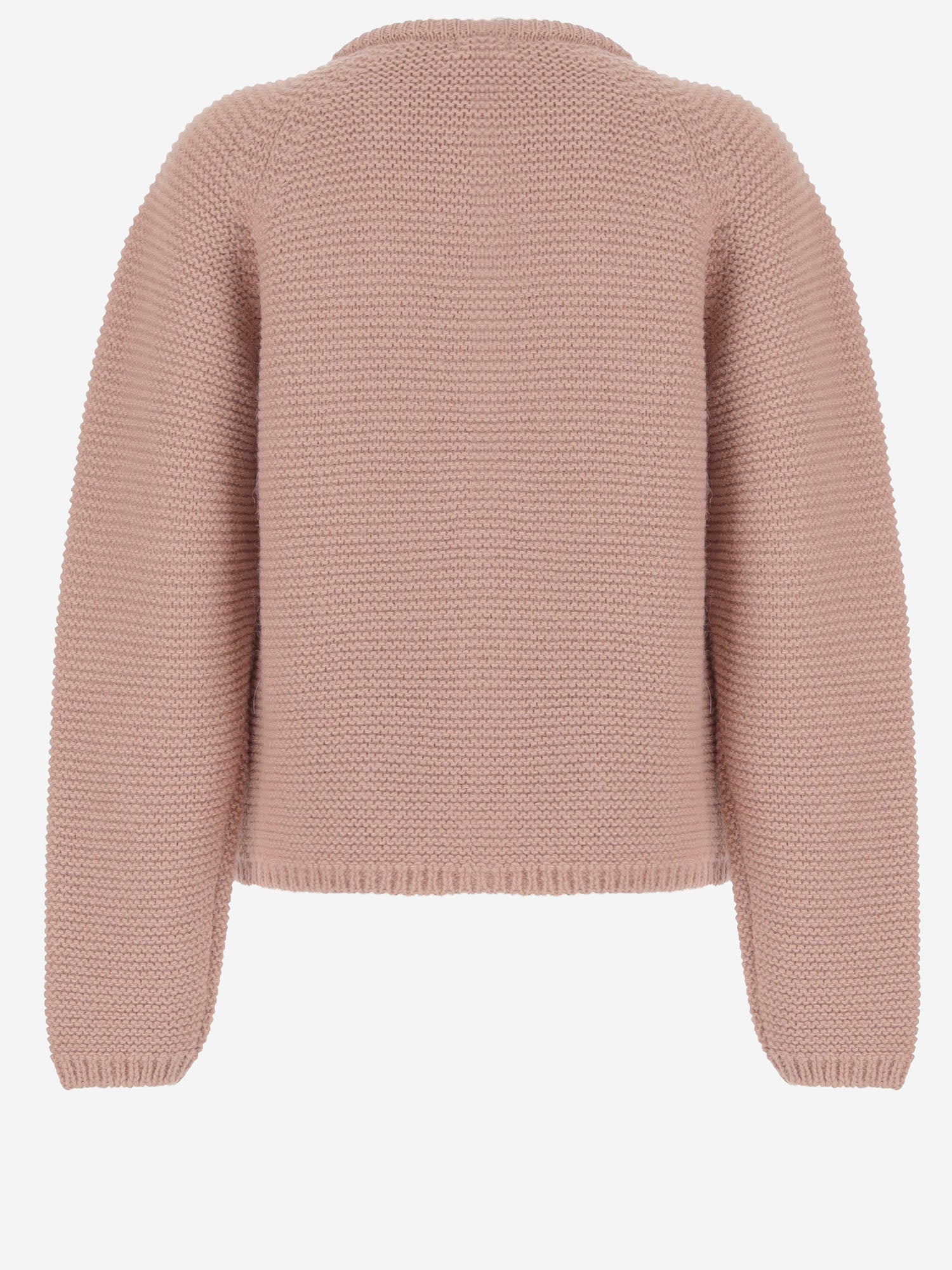 Alpaca Blend Knit Cardigan — Pink