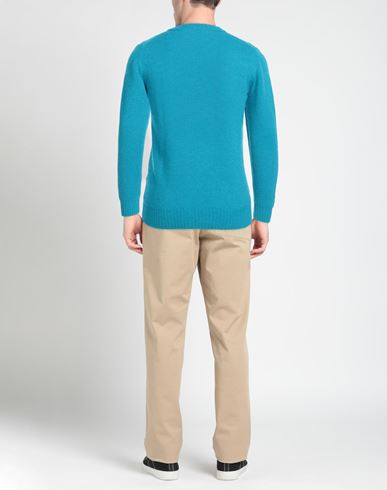 Man Sweater Azure Size 3XL Wool, Polyamide