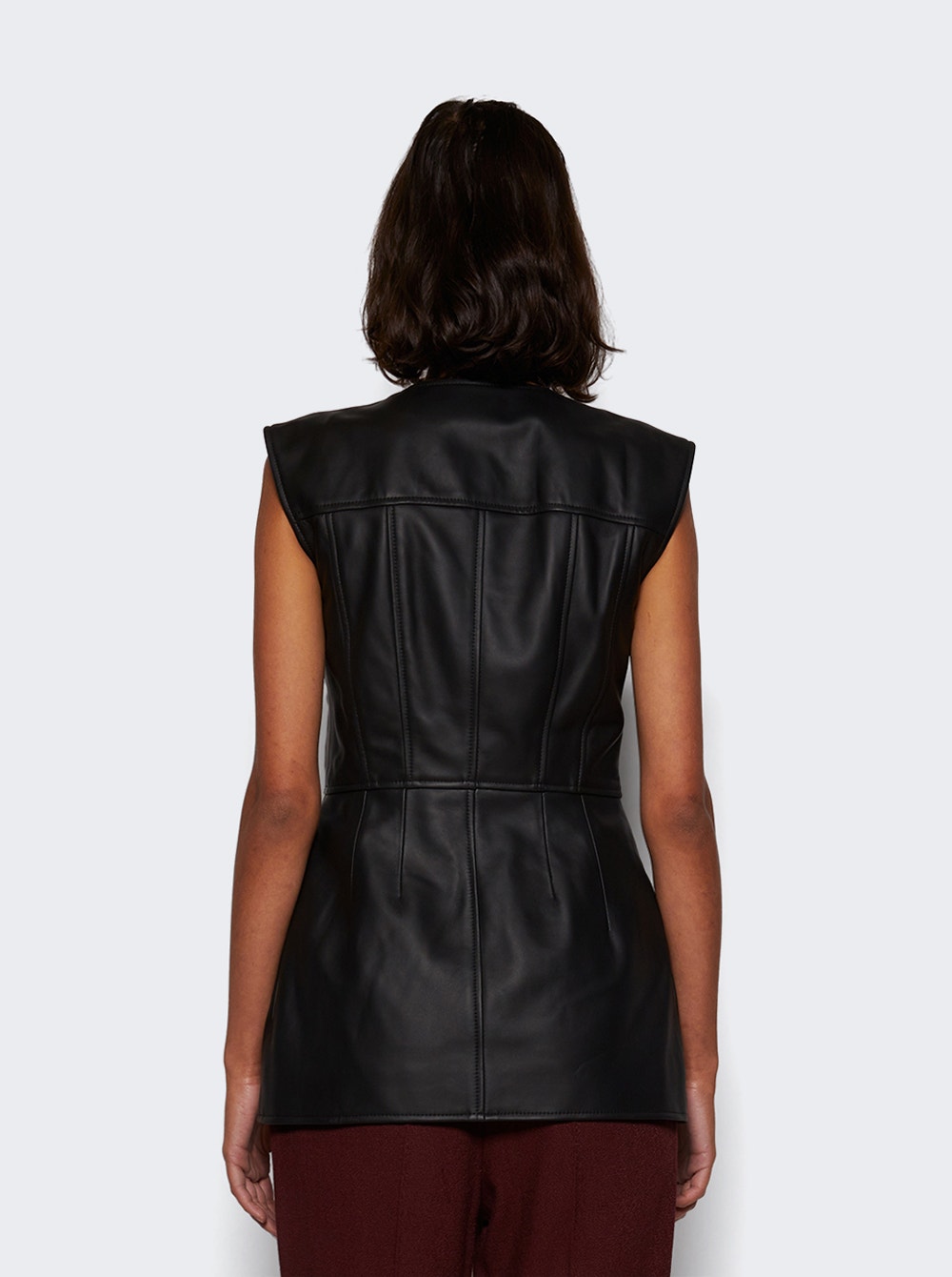Gia Leather Top Black