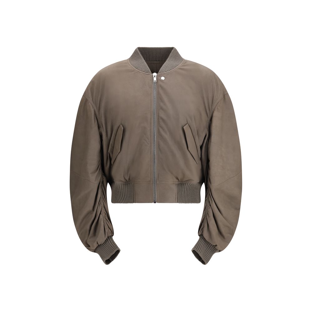 Secchia Flight Bomber Jacket — Gray