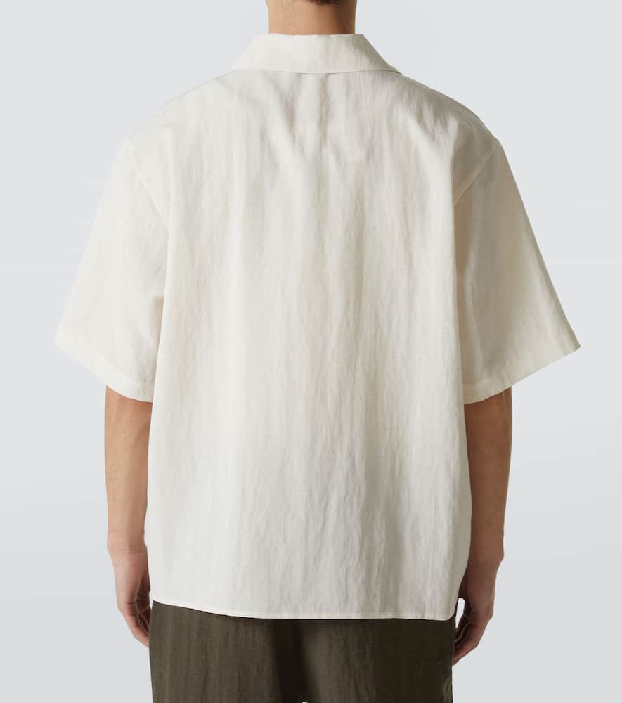 Reflection embroidered bowling shirt