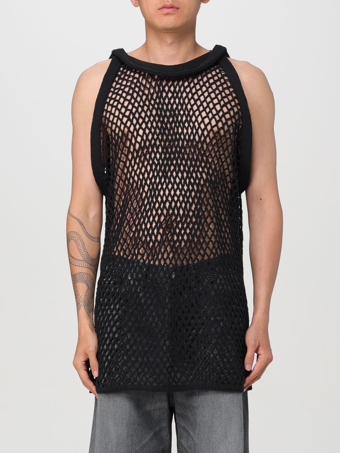 Halterneck mesh top - Black