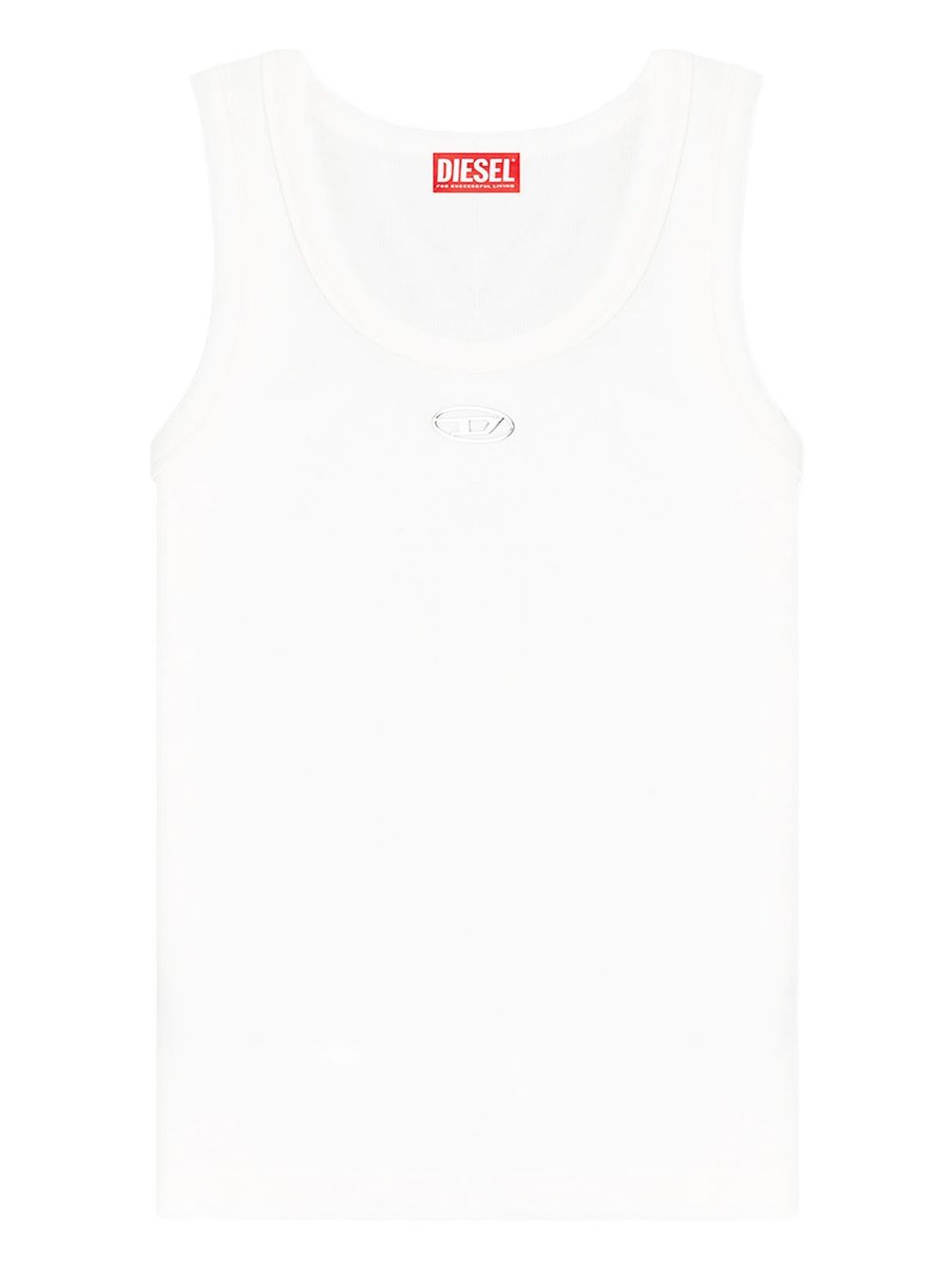 Logo Cotton Tank Top — White