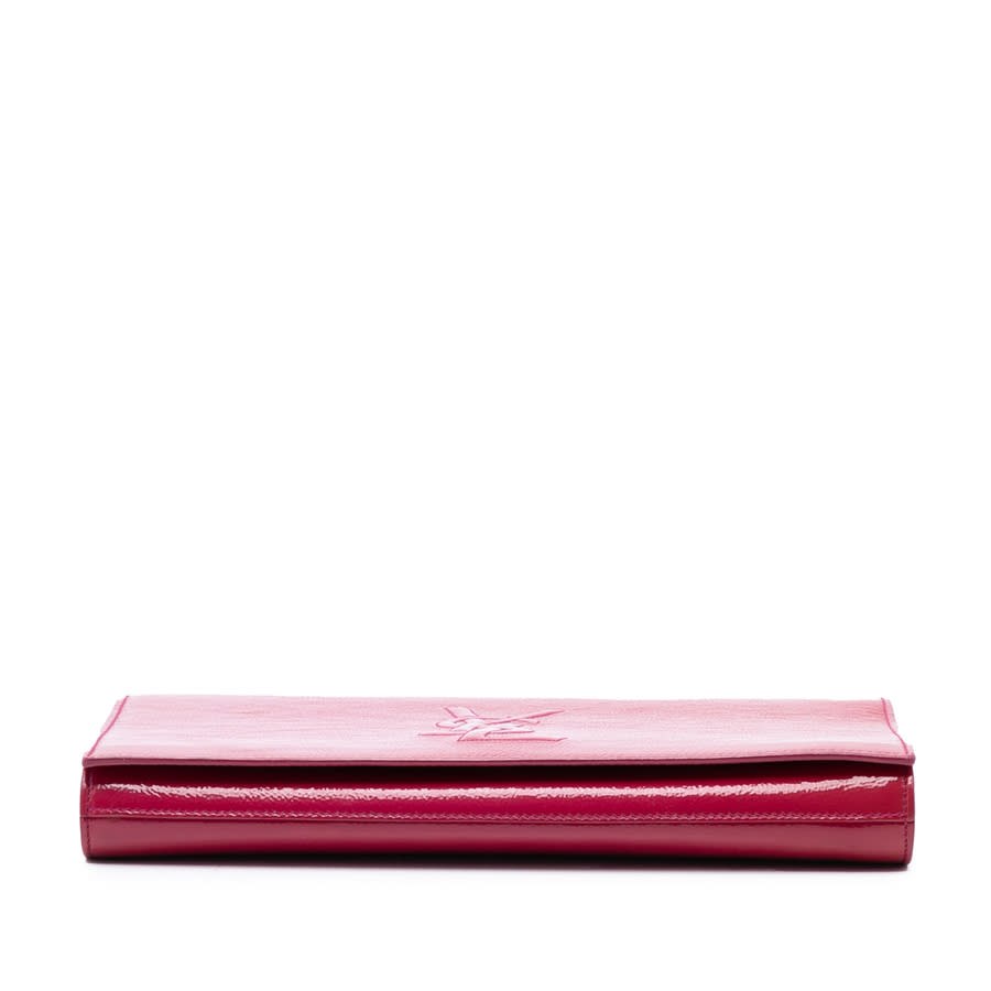 Pre-owned Large Textured Patent Belle De Jour Clutch 311223A.203419