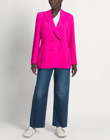 Woman Blazer Fuchsia Size 4 Linen