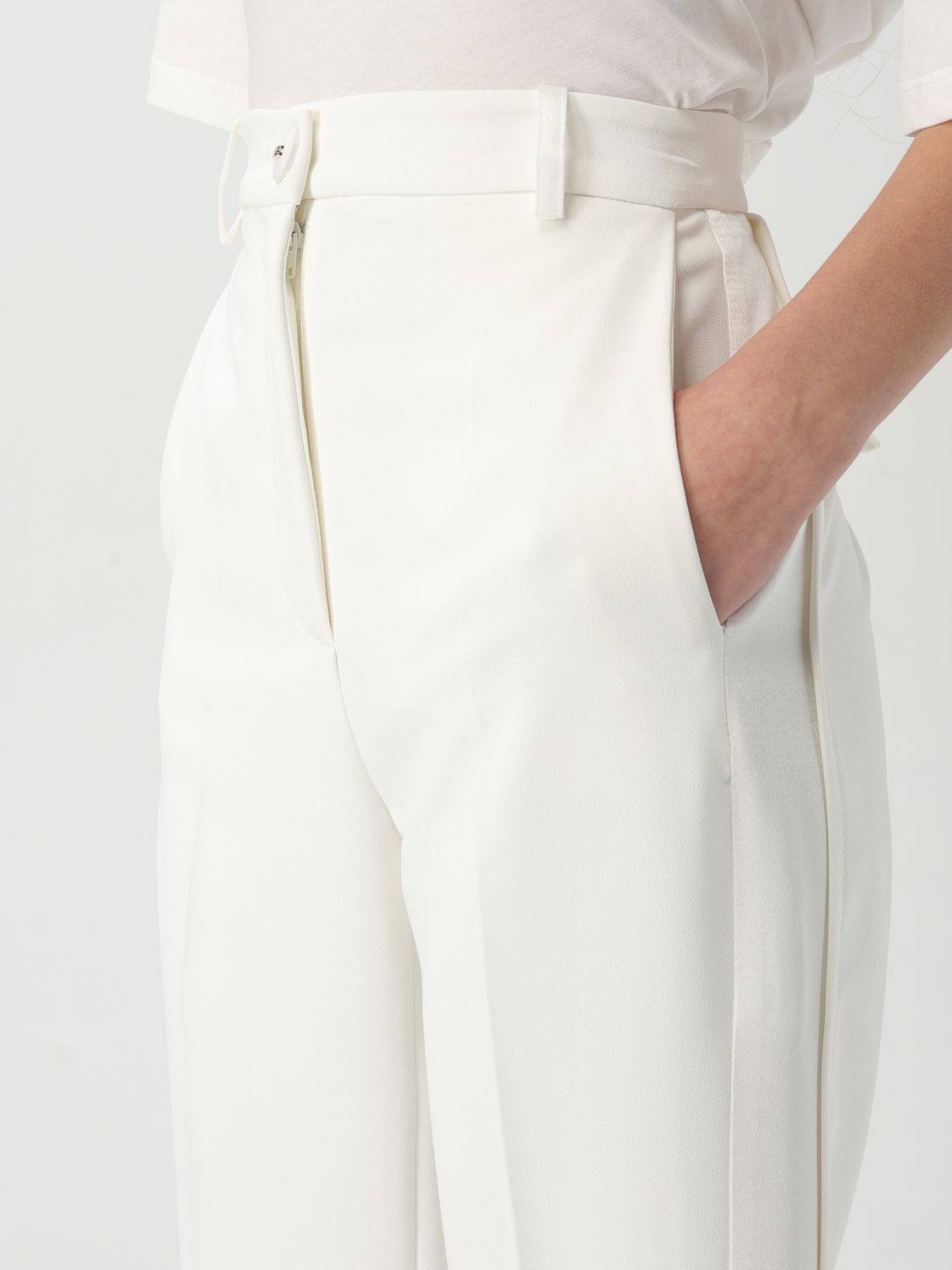 Pants Woman color Ivory