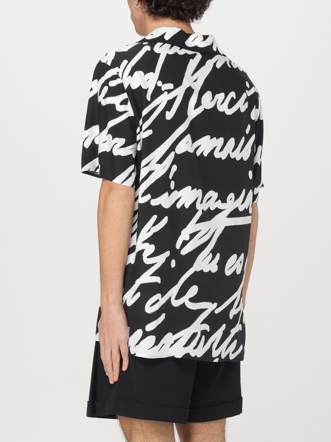Slogan-print shirt - Black