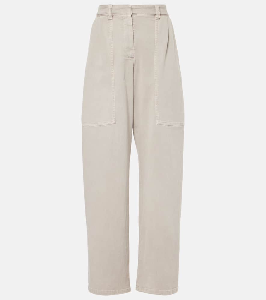 Mid-rise wide-leg jeans