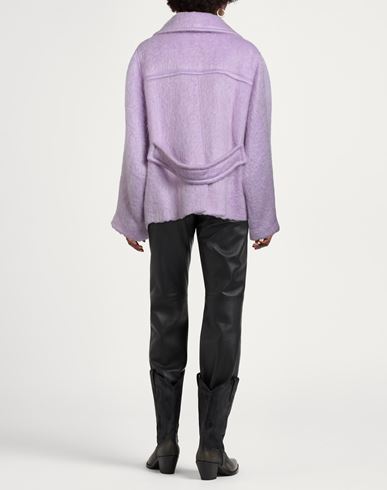Woman Coat Lilac Size 4 Mohair wool, Wool, Polyamide