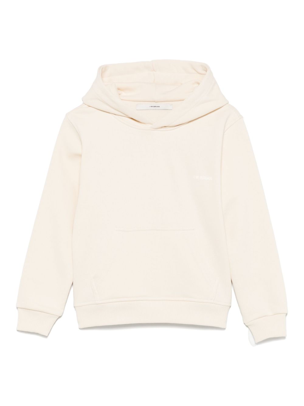 I'm brian logo-appliqué hoodie - Neutrals