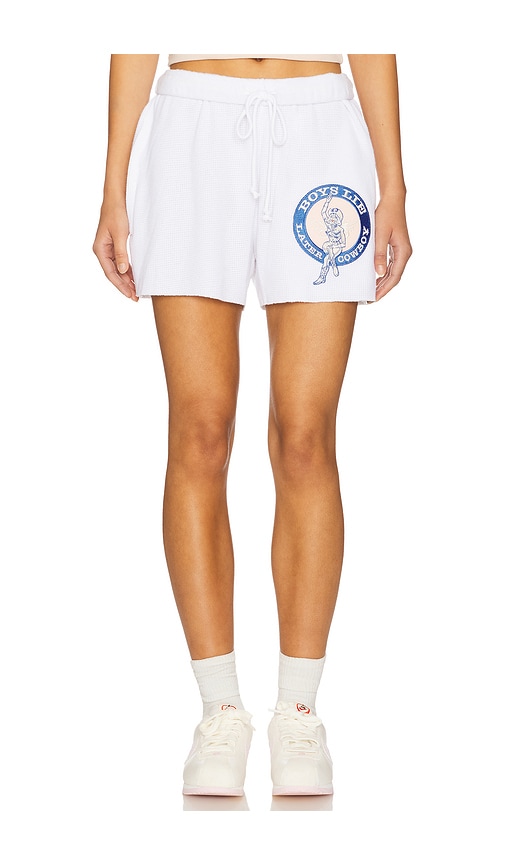 Boys Lie Later Cowboy Boys Lie Basic Shorts in White. XL/1X. Also in