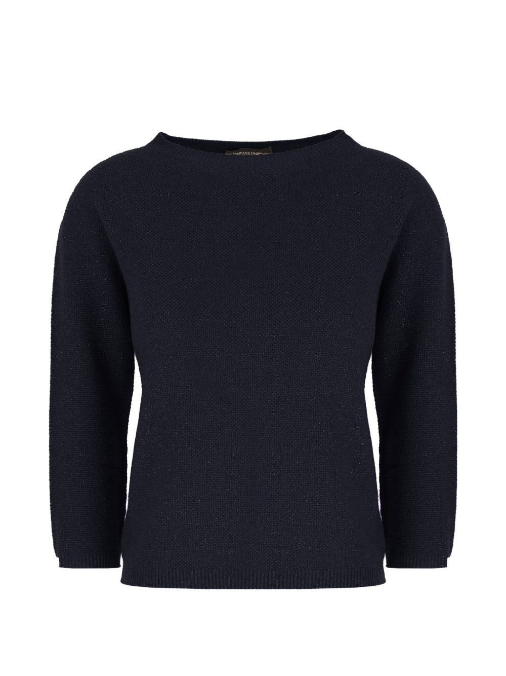 Textured Knit Sweater — Navy