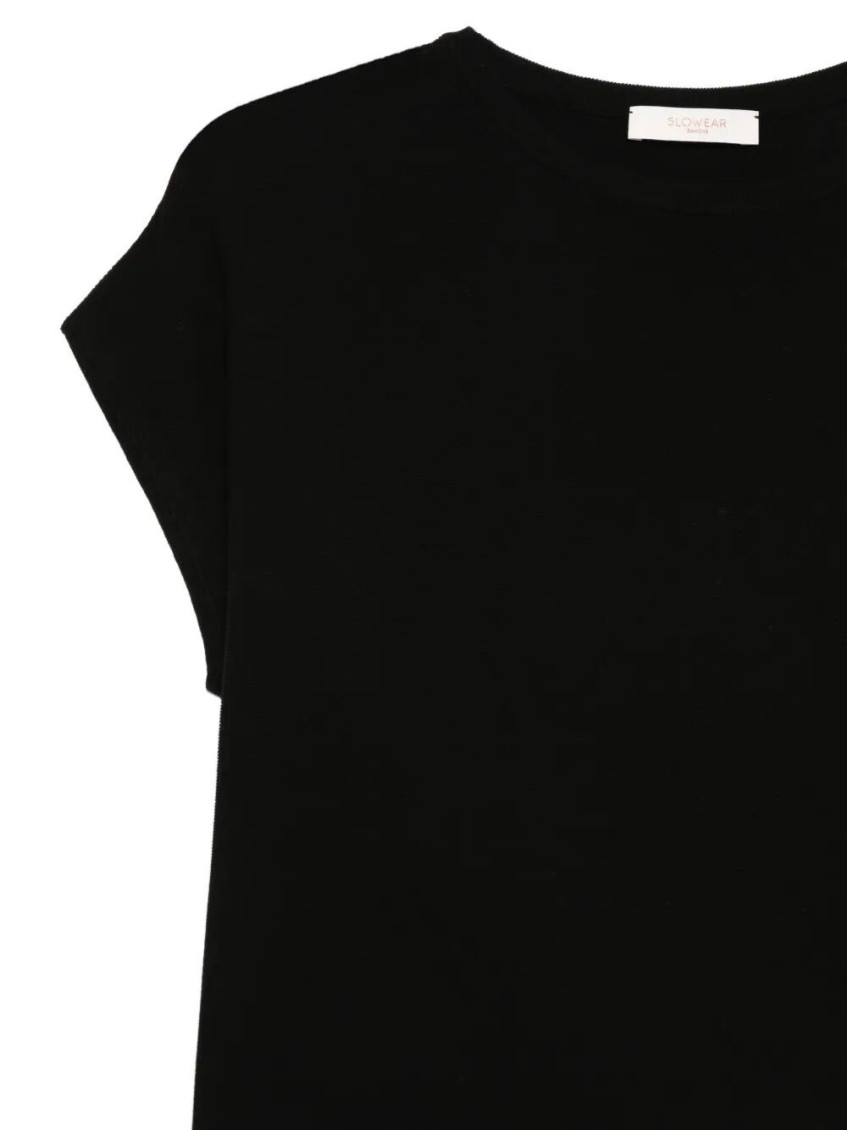 Black Round Neck Top