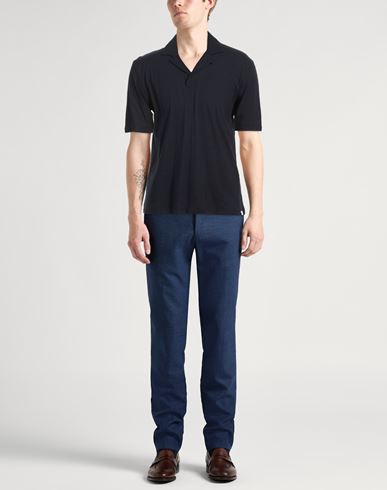Man Polo shirt Midnight blue Size M Cotton