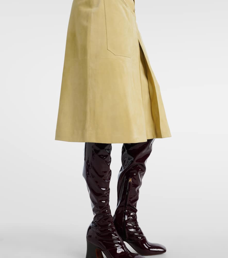 Chloé Suede midi skirt