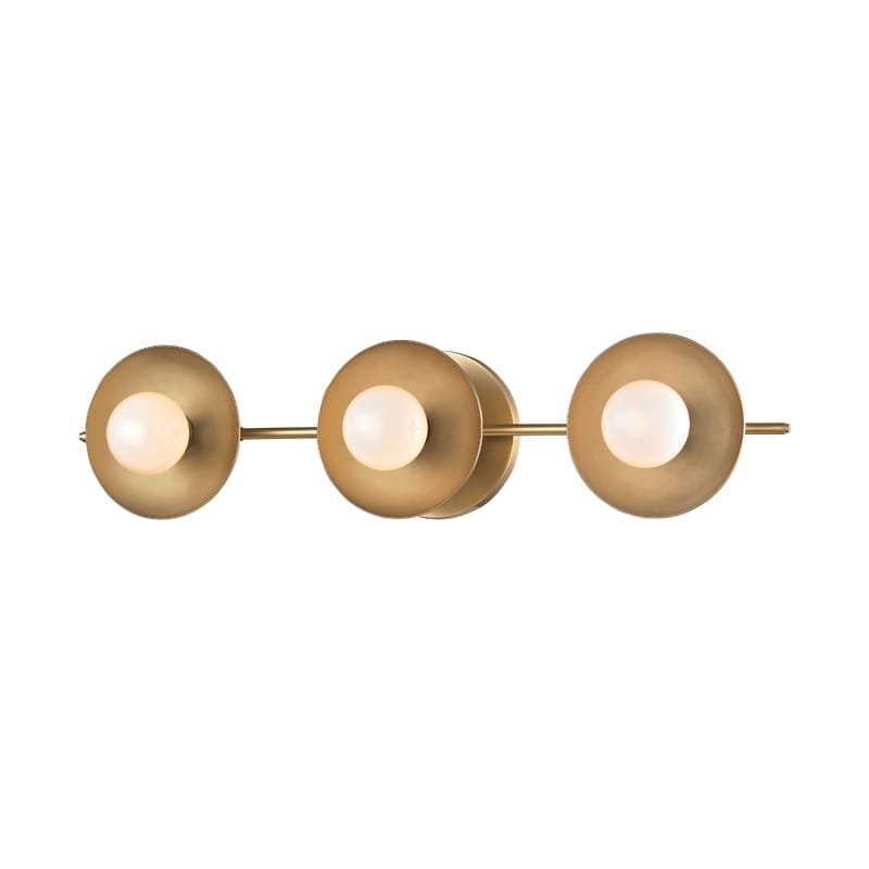 Julien 3-Light 20" Bathroom Vanity Light in Aged Bra