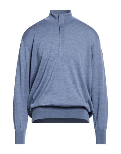 Man Turtleneck Slate blue Size XL Virgin Wool, Lambskin