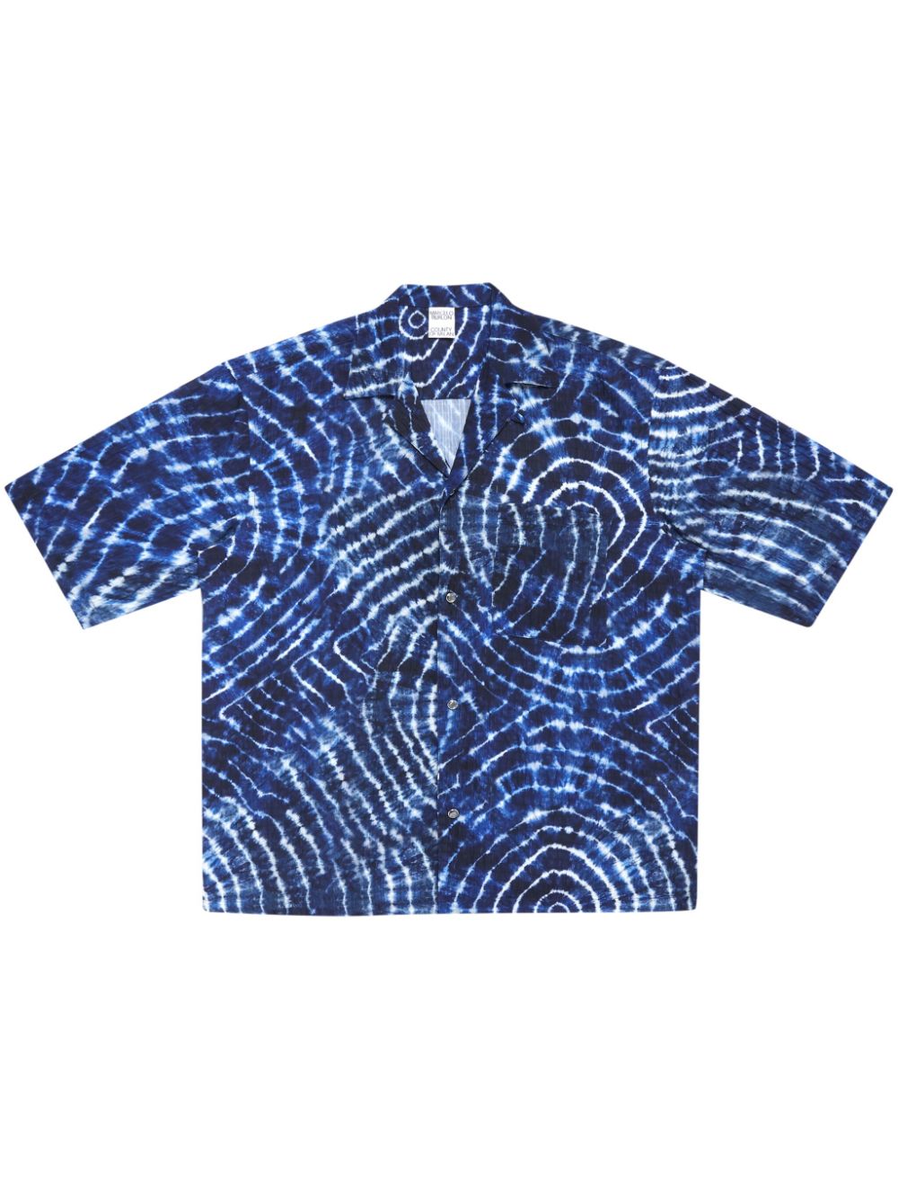 AOP Soundwaves-print shirt - Blue