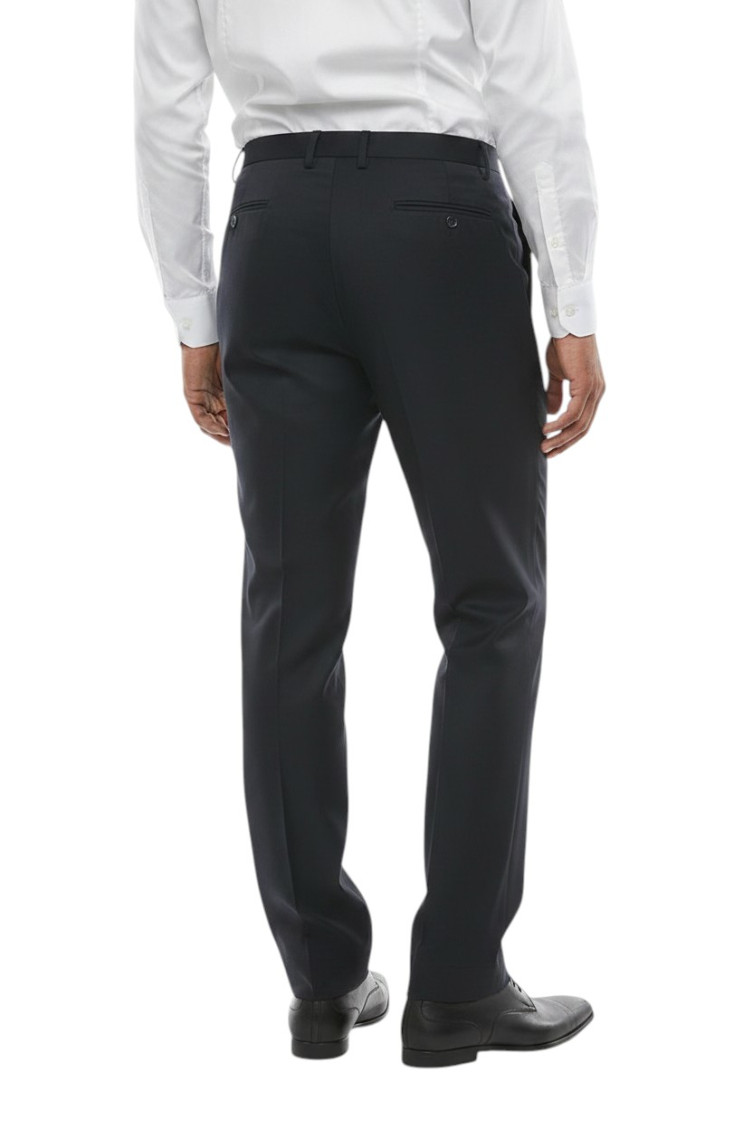 Blue Flat Front Trousers