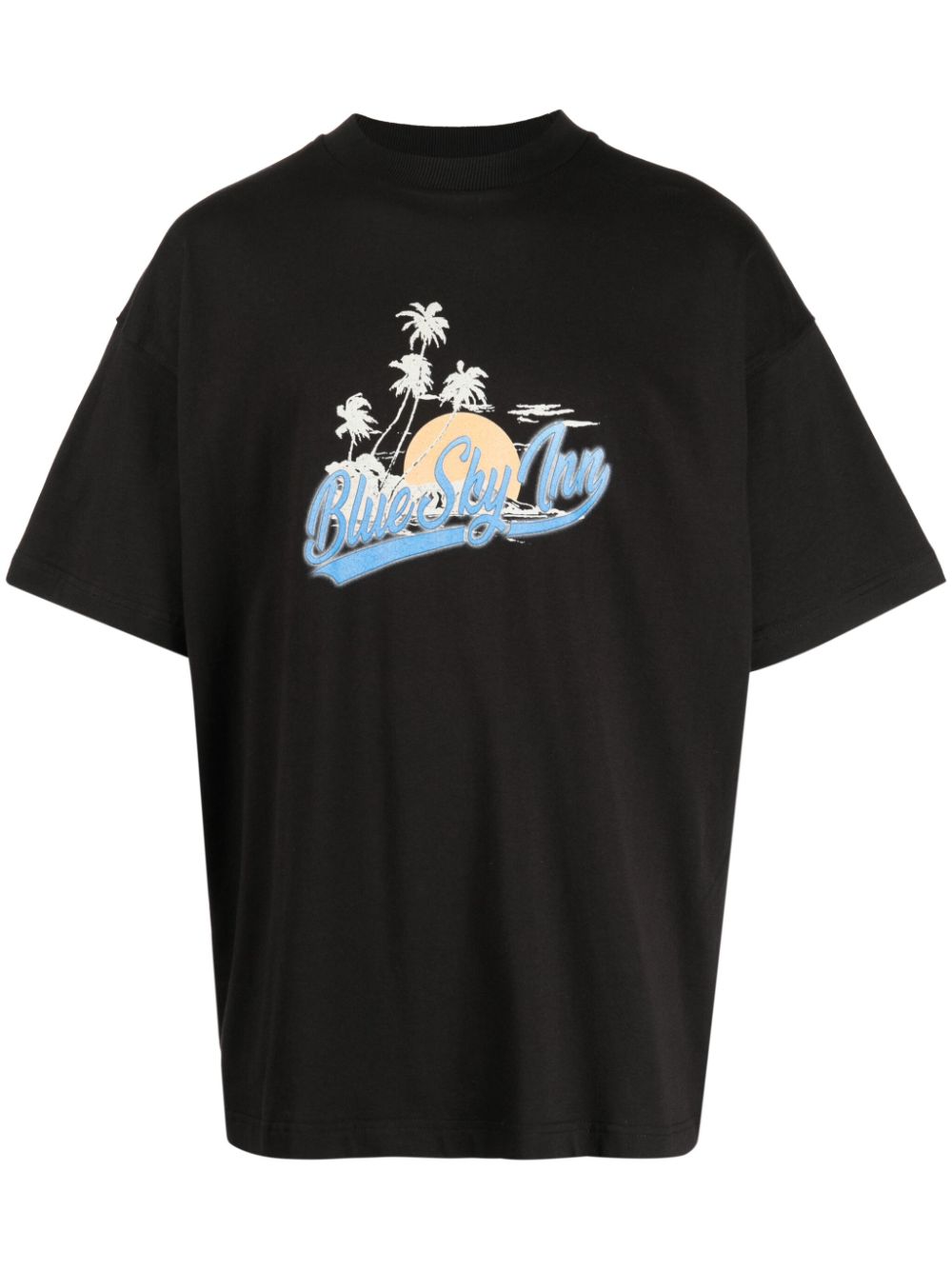 Logo-print cotton T-shirt - Black