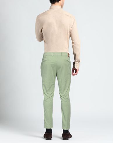Man Pants Light green Size 36 Cotton, Elastane