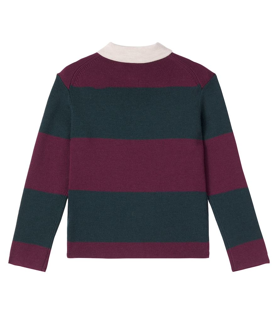 Jenson striped wool polo sweater