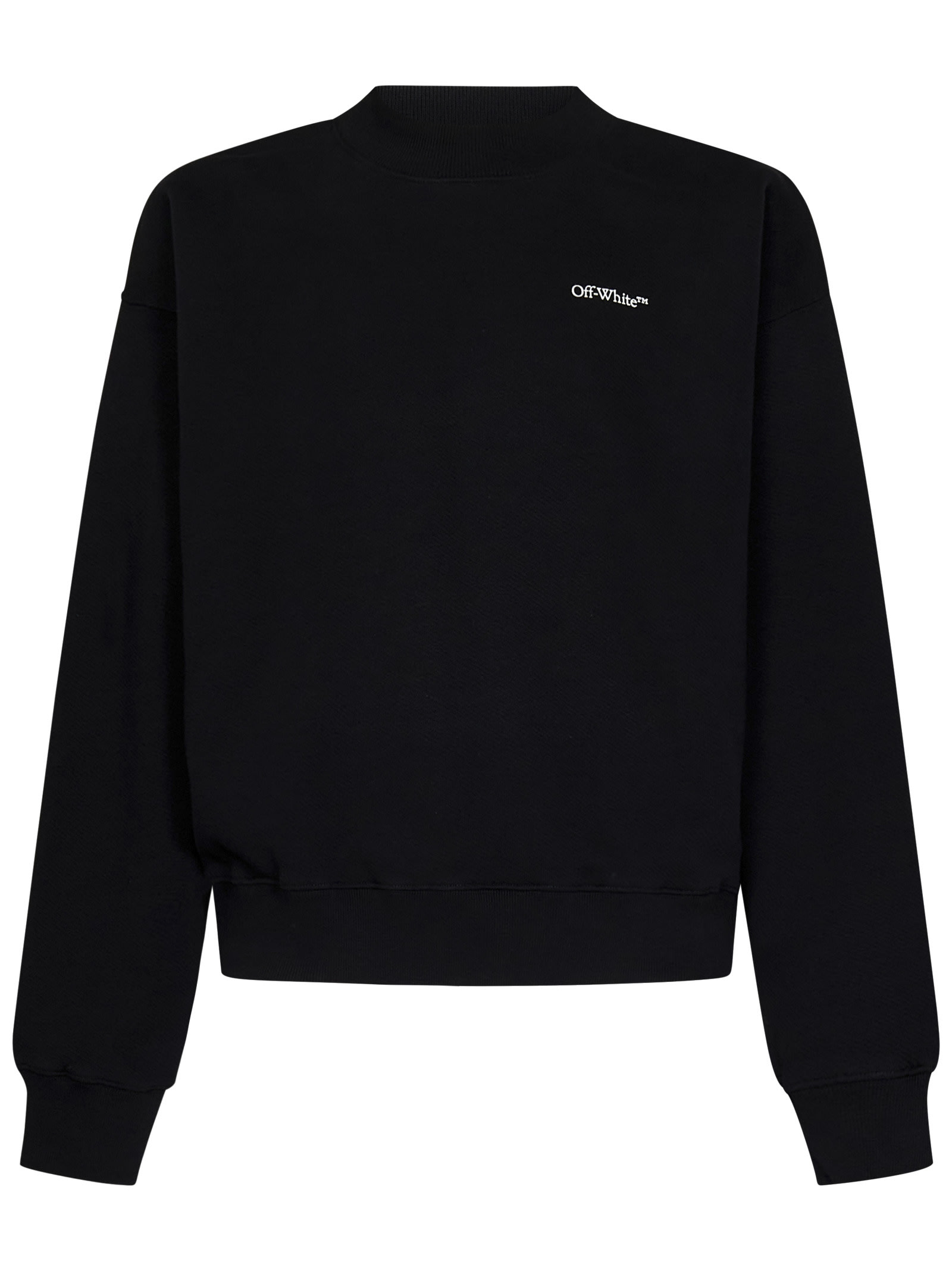 Abstract-print cotton sweatshirt - Black
