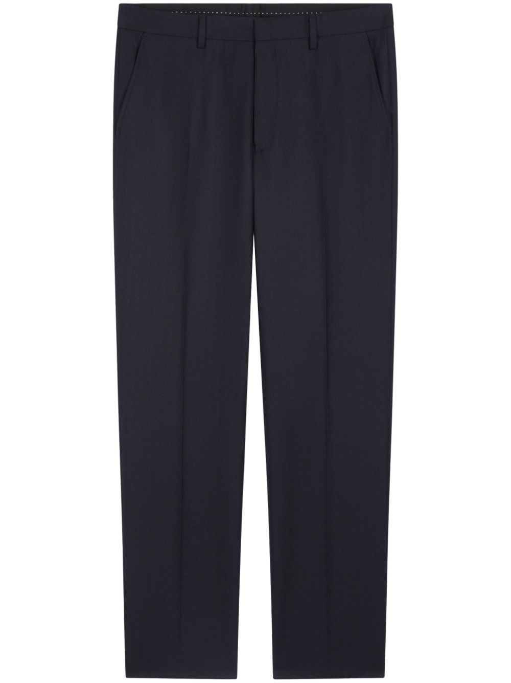 Pressed-crease tapered trousers - Blue