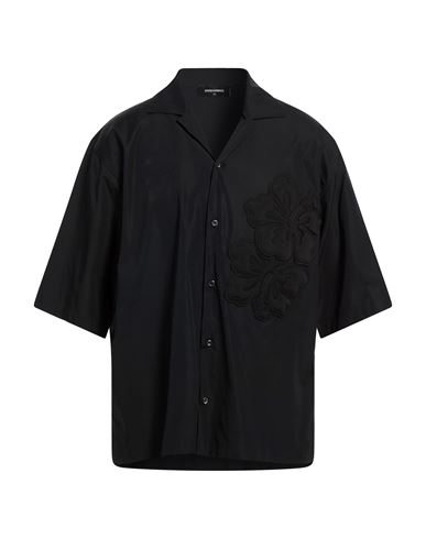 Man Shirt Black Size 36 Cotton