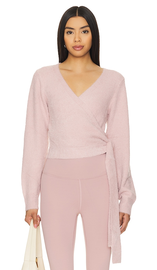 Nubyen Thriving Wrap Top in Pink. - S also in M