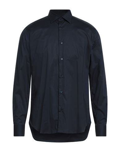 Man Shirt Midnight blue Size 15 ½ Cotton, Elastane