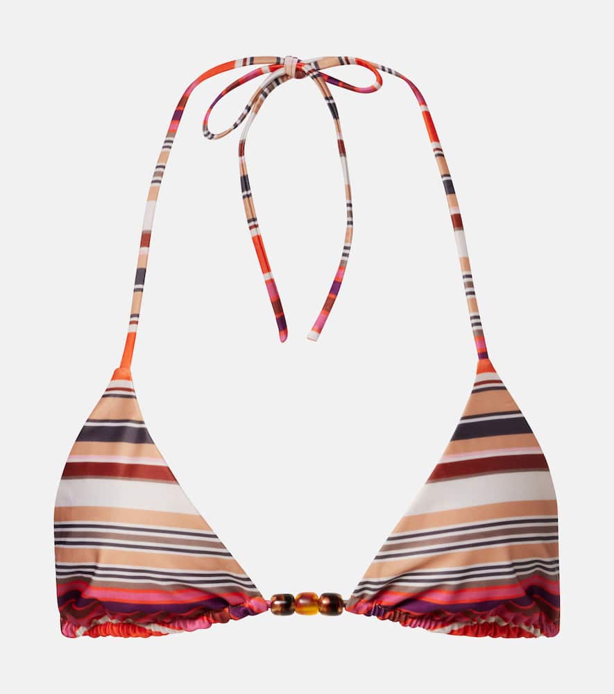 Leone striped bikini top
