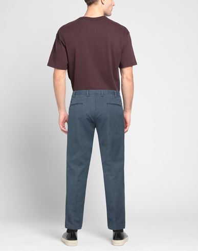 Man Pants Slate blue Size 36 Cotton, Polyester, Elastane