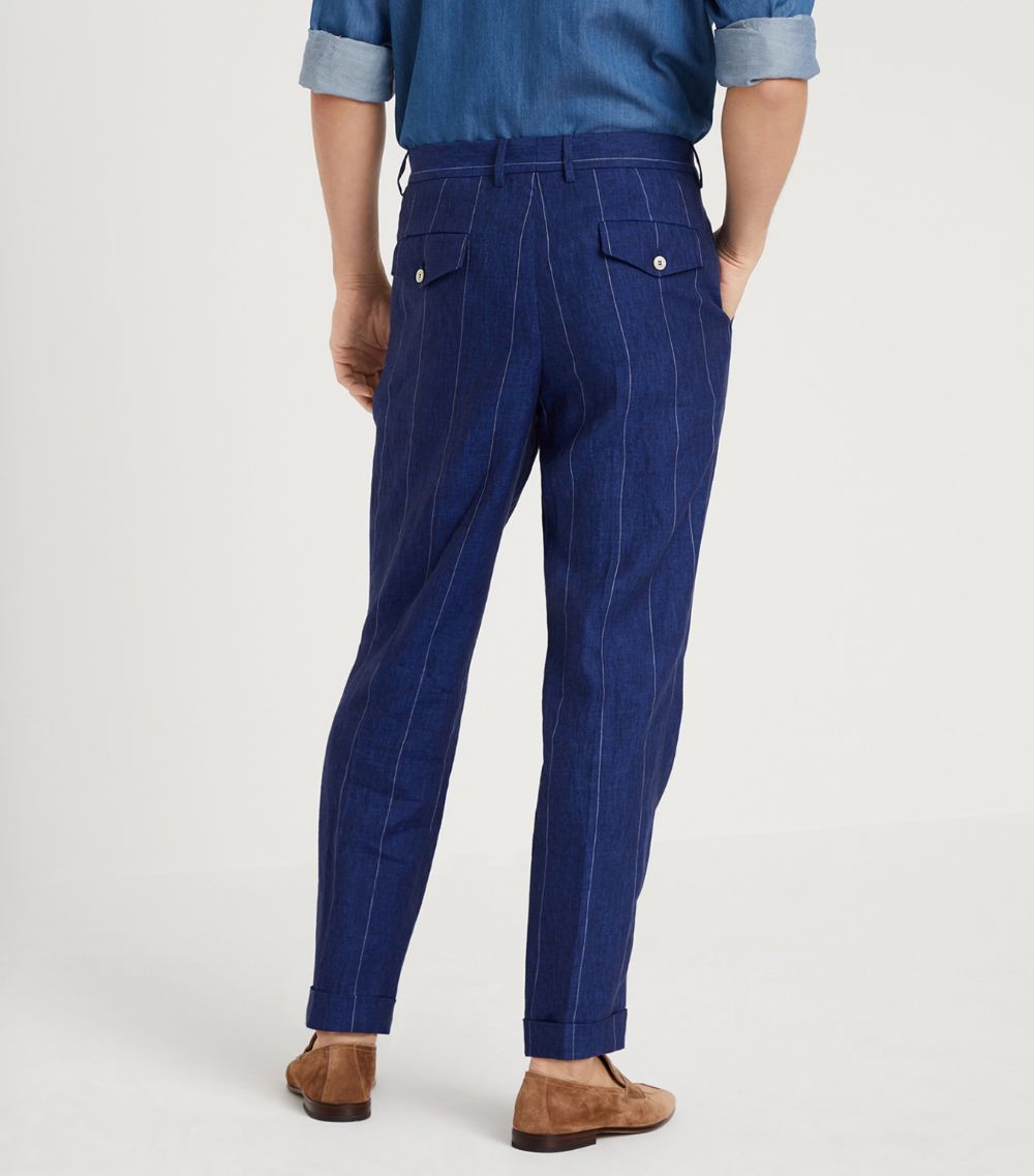 Linen Striped Trousers
