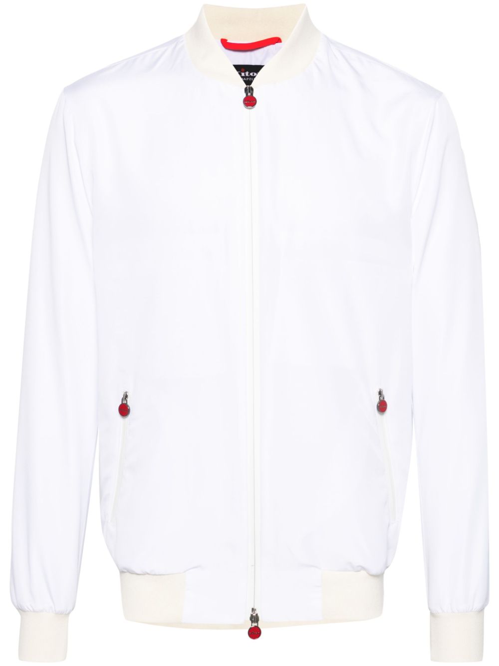 Zipped bomber jacket - White