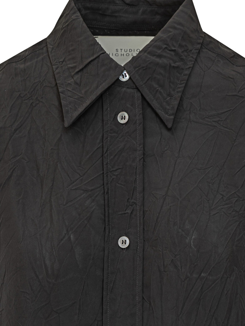 Black Oversized Solid Shirt