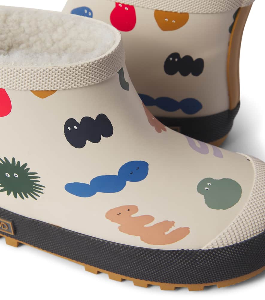 Liewood Jesse faux shearling-lined rain boots