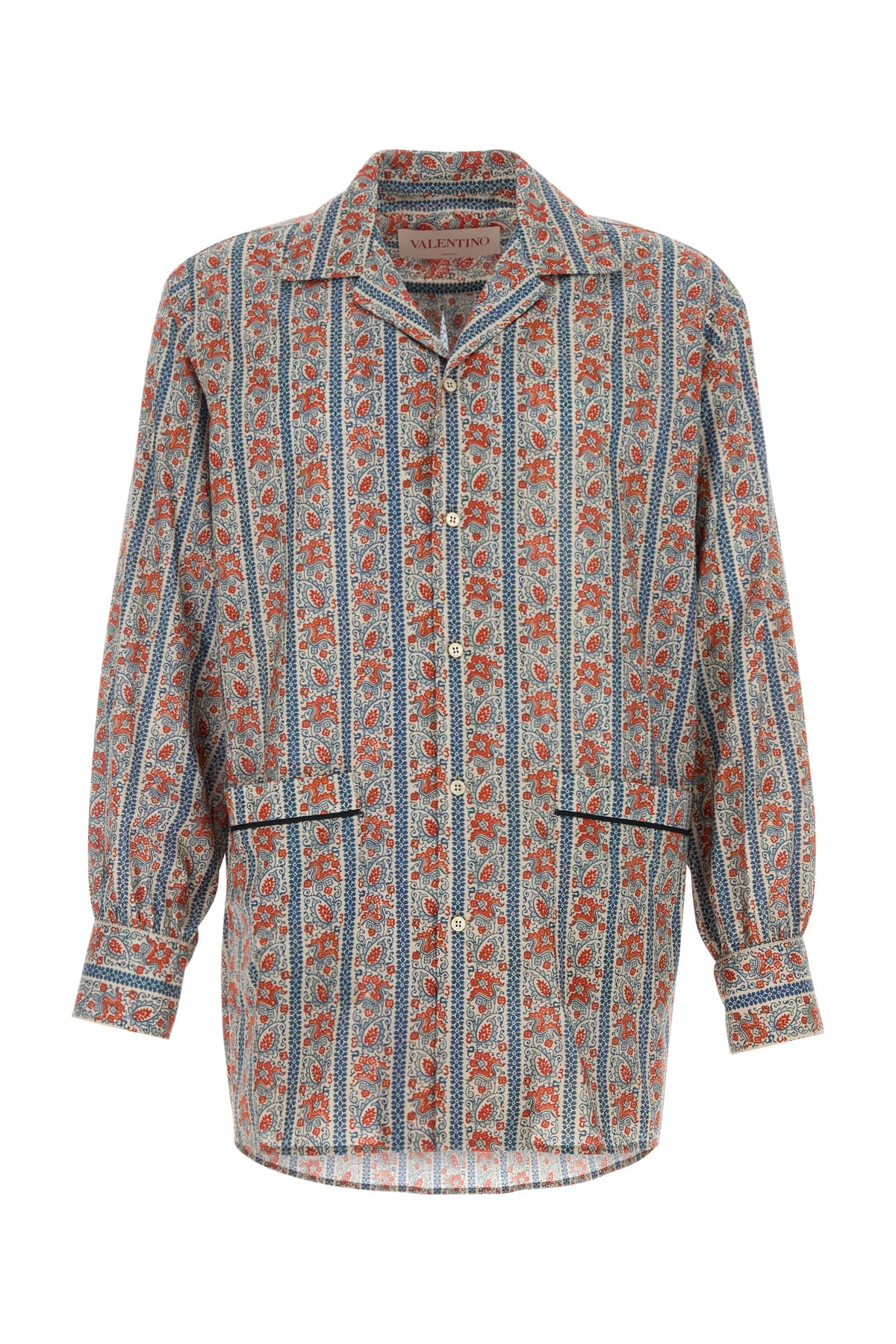 Paisley-Print Cotton Shirt — Multicolor