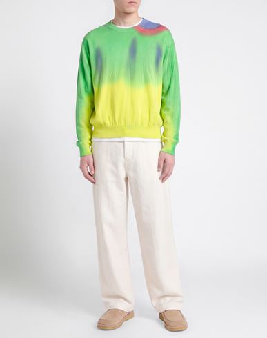 Man Sweater Green Size M Organic cotton, Elastane